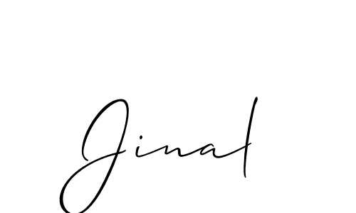 Also You can easily find your signature by using the search form. We will create Jinal name handwritten signature images for you free of cost using Allison_Script sign style. Jinal signature style 2 images and pictures png