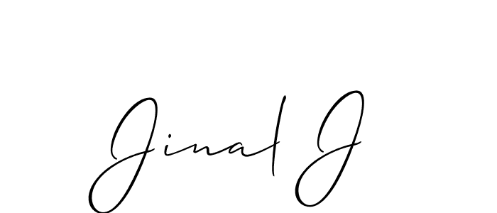 Similarly Allison_Script is the best handwritten signature design. Signature creator online .You can use it as an online autograph creator for name Jinal J. Jinal J signature style 2 images and pictures png