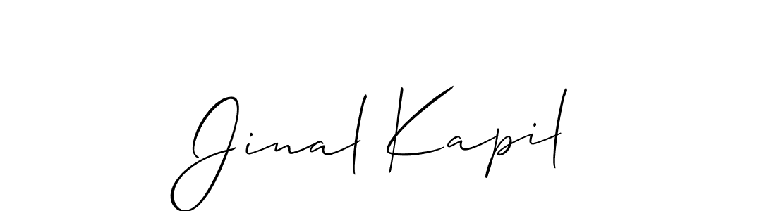 Jinal Kapil stylish signature style. Best Handwritten Sign (Allison_Script) for my name. Handwritten Signature Collection Ideas for my name Jinal Kapil. Jinal Kapil signature style 2 images and pictures png