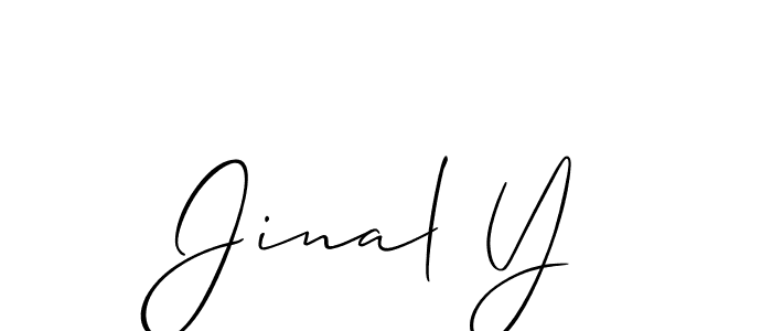 Once you've used our free online signature maker to create your best signature Allison_Script style, it's time to enjoy all of the benefits that Jinal Y name signing documents. Jinal Y signature style 2 images and pictures png