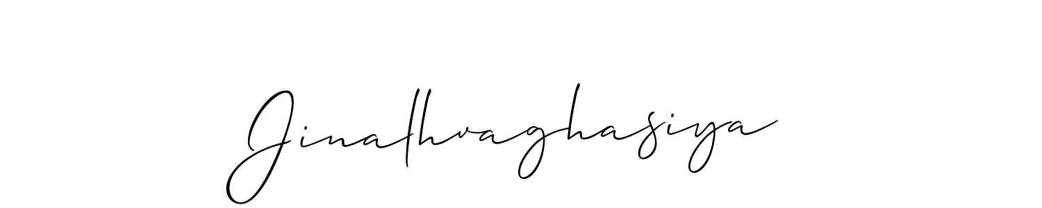 Use a signature maker to create a handwritten signature online. With this signature software, you can design (Allison_Script) your own signature for name Jinalhvaghasiya. Jinalhvaghasiya signature style 2 images and pictures png