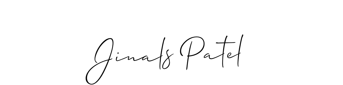 Jinals Patel stylish signature style. Best Handwritten Sign (Allison_Script) for my name. Handwritten Signature Collection Ideas for my name Jinals Patel. Jinals Patel signature style 2 images and pictures png