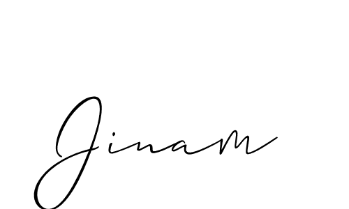 You should practise on your own different ways (Allison_Script) to write your name (Jinam) in signature. don't let someone else do it for you. Jinam signature style 2 images and pictures png