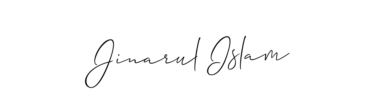 if you are searching for the best signature style for your name Jinarul Islam. so please give up your signature search. here we have designed multiple signature styles  using Allison_Script. Jinarul Islam signature style 2 images and pictures png