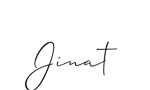 Also we have Jinat name is the best signature style. Create professional handwritten signature collection using Allison_Script autograph style. Jinat signature style 2 images and pictures png