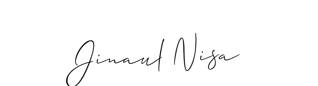 Similarly Allison_Script is the best handwritten signature design. Signature creator online .You can use it as an online autograph creator for name Jinaul Nisa. Jinaul Nisa signature style 2 images and pictures png