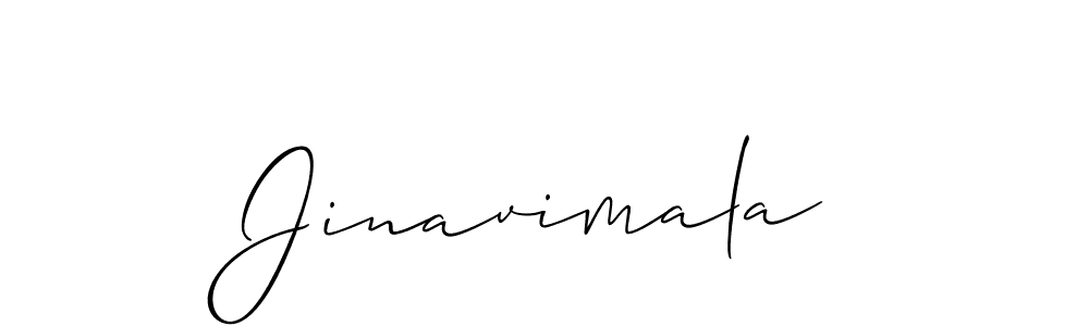 How to make Jinavimala name signature. Use Allison_Script style for creating short signs online. This is the latest handwritten sign. Jinavimala signature style 2 images and pictures png