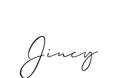 Once you've used our free online signature maker to create your best signature Allison_Script style, it's time to enjoy all of the benefits that Jincy name signing documents. Jincy signature style 2 images and pictures png