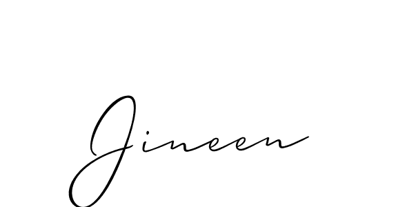 Make a beautiful signature design for name Jineen. Use this online signature maker to create a handwritten signature for free. Jineen signature style 2 images and pictures png