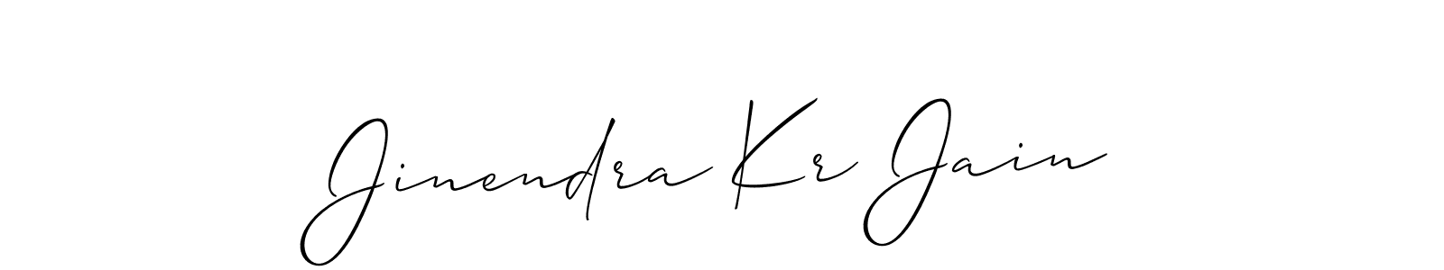 You should practise on your own different ways (Allison_Script) to write your name (Jinendra Kr Jain) in signature. don't let someone else do it for you. Jinendra Kr Jain signature style 2 images and pictures png