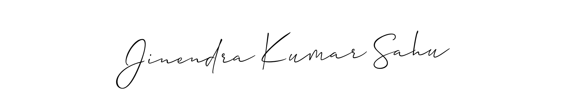 This is the best signature style for the Jinendra Kumar Sahu name. Also you like these signature font (Allison_Script). Mix name signature. Jinendra Kumar Sahu signature style 2 images and pictures png