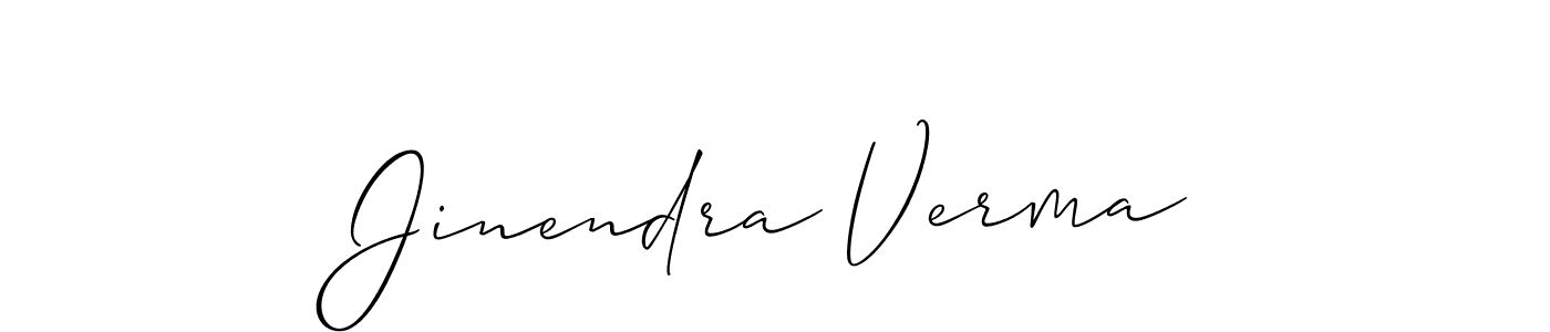 Make a short Jinendra Verma signature style. Manage your documents anywhere anytime using Allison_Script. Create and add eSignatures, submit forms, share and send files easily. Jinendra Verma signature style 2 images and pictures png