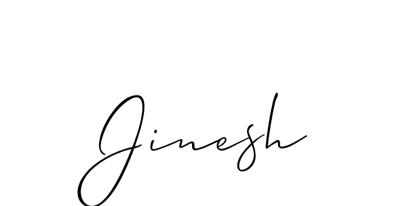 Similarly Allison_Script is the best handwritten signature design. Signature creator online .You can use it as an online autograph creator for name Jinesh. Jinesh signature style 2 images and pictures png