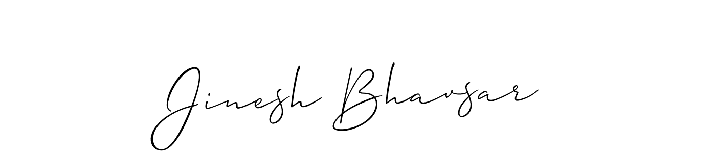 if you are searching for the best signature style for your name Jinesh Bhavsar. so please give up your signature search. here we have designed multiple signature styles  using Allison_Script. Jinesh Bhavsar signature style 2 images and pictures png