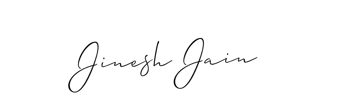 The best way (Allison_Script) to make a short signature is to pick only two or three words in your name. The name Jinesh Jain include a total of six letters. For converting this name. Jinesh Jain signature style 2 images and pictures png