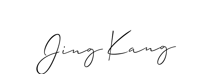 Best and Professional Signature Style for Jing Kang. Allison_Script Best Signature Style Collection. Jing Kang signature style 2 images and pictures png