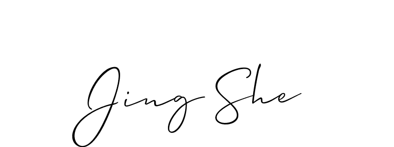 You can use this online signature creator to create a handwritten signature for the name Jing She. This is the best online autograph maker. Jing She signature style 2 images and pictures png