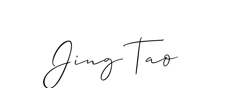 How to make Jing Tao signature? Allison_Script is a professional autograph style. Create handwritten signature for Jing Tao name. Jing Tao signature style 2 images and pictures png