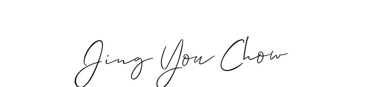 Create a beautiful signature design for name Jing You Chow. With this signature (Allison_Script) fonts, you can make a handwritten signature for free. Jing You Chow signature style 2 images and pictures png