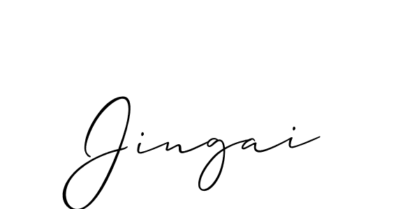 It looks lik you need a new signature style for name Jingai. Design unique handwritten (Allison_Script) signature with our free signature maker in just a few clicks. Jingai signature style 2 images and pictures png