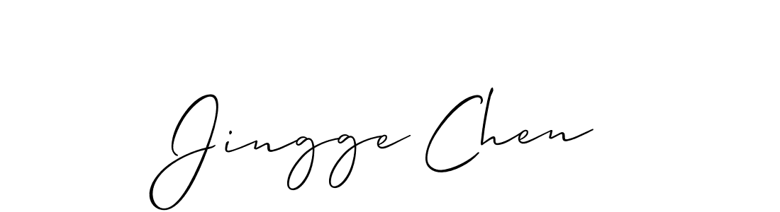 You should practise on your own different ways (Allison_Script) to write your name (Jingge Chen) in signature. don't let someone else do it for you. Jingge Chen signature style 2 images and pictures png