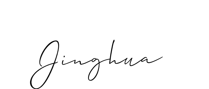 How to make Jinghua name signature. Use Allison_Script style for creating short signs online. This is the latest handwritten sign. Jinghua signature style 2 images and pictures png