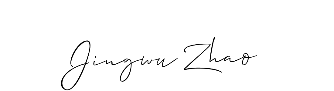 Similarly Allison_Script is the best handwritten signature design. Signature creator online .You can use it as an online autograph creator for name Jingwu Zhao. Jingwu Zhao signature style 2 images and pictures png