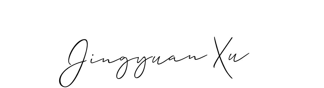 How to make Jingyuan Xu name signature. Use Allison_Script style for creating short signs online. This is the latest handwritten sign. Jingyuan Xu signature style 2 images and pictures png