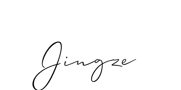 The best way (Allison_Script) to make a short signature is to pick only two or three words in your name. The name Jingze include a total of six letters. For converting this name. Jingze signature style 2 images and pictures png