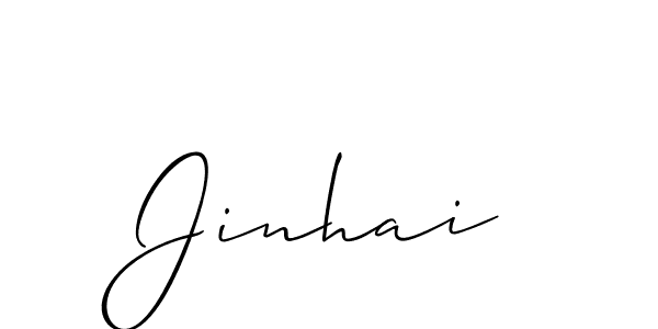 Create a beautiful signature design for name Jinhai. With this signature (Allison_Script) fonts, you can make a handwritten signature for free. Jinhai signature style 2 images and pictures png
