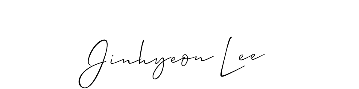 Also You can easily find your signature by using the search form. We will create Jinhyeon Lee name handwritten signature images for you free of cost using Allison_Script sign style. Jinhyeon Lee signature style 2 images and pictures png