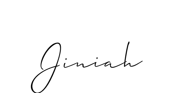 How to make Jiniah name signature. Use Allison_Script style for creating short signs online. This is the latest handwritten sign. Jiniah signature style 2 images and pictures png