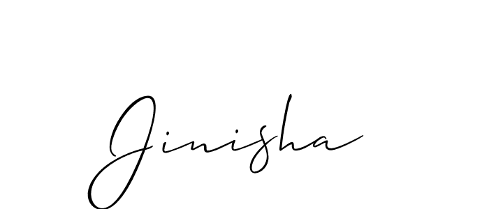 Create a beautiful signature design for name Jinisha. With this signature (Allison_Script) fonts, you can make a handwritten signature for free. Jinisha signature style 2 images and pictures png