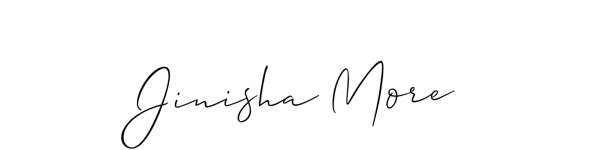 How to make Jinisha More signature? Allison_Script is a professional autograph style. Create handwritten signature for Jinisha More name. Jinisha More signature style 2 images and pictures png