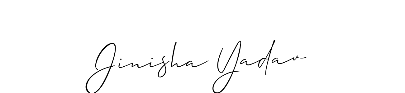 Jinisha Yadav stylish signature style. Best Handwritten Sign (Allison_Script) for my name. Handwritten Signature Collection Ideas for my name Jinisha Yadav. Jinisha Yadav signature style 2 images and pictures png