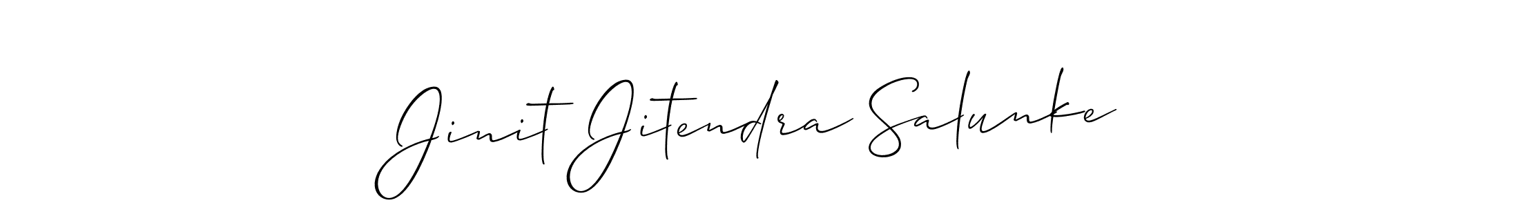 See photos of Jinit Jitendra Salunke official signature by Spectra . Check more albums & portfolios. Read reviews & check more about Allison_Script font. Jinit Jitendra Salunke signature style 2 images and pictures png