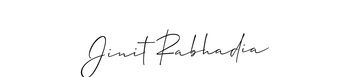 Similarly Allison_Script is the best handwritten signature design. Signature creator online .You can use it as an online autograph creator for name Jinit Rabhadia. Jinit Rabhadia signature style 2 images and pictures png