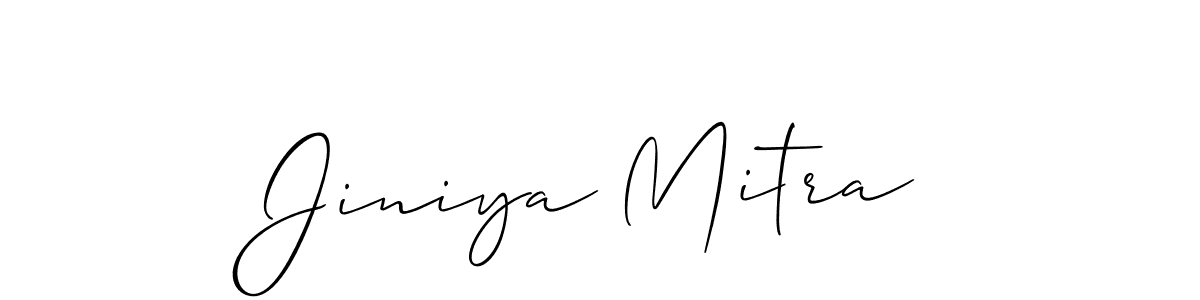 Jiniya Mitra stylish signature style. Best Handwritten Sign (Allison_Script) for my name. Handwritten Signature Collection Ideas for my name Jiniya Mitra. Jiniya Mitra signature style 2 images and pictures png