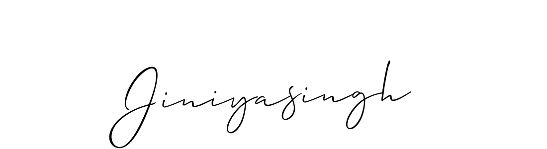 How to make Jiniyasingh signature? Allison_Script is a professional autograph style. Create handwritten signature for Jiniyasingh name. Jiniyasingh signature style 2 images and pictures png