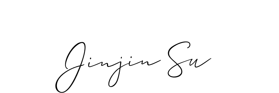 It looks lik you need a new signature style for name Jinjin Su. Design unique handwritten (Allison_Script) signature with our free signature maker in just a few clicks. Jinjin Su signature style 2 images and pictures png