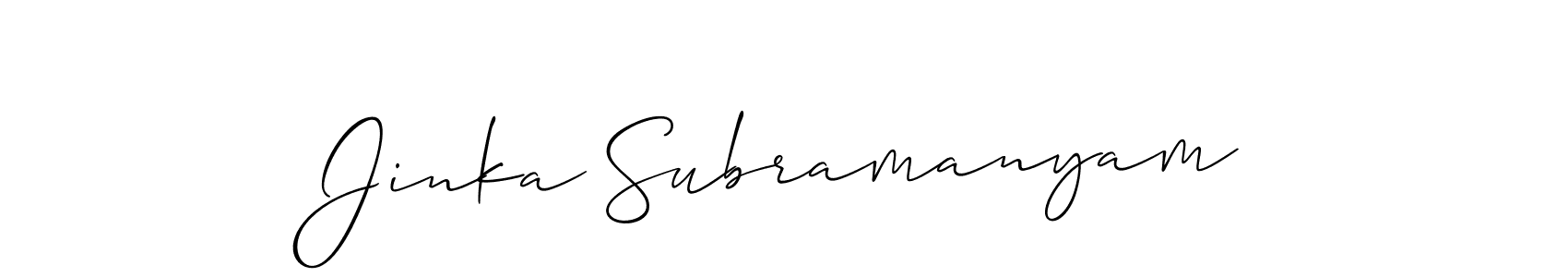 Once you've used our free online signature maker to create your best signature Allison_Script style, it's time to enjoy all of the benefits that Jinka Subramanyam name signing documents. Jinka Subramanyam signature style 2 images and pictures png