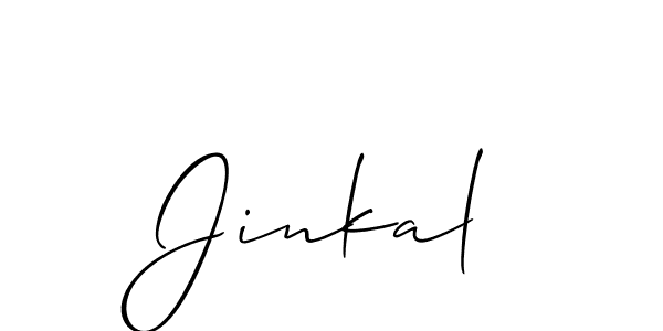 Use a signature maker to create a handwritten signature online. With this signature software, you can design (Allison_Script) your own signature for name Jinkal. Jinkal signature style 2 images and pictures png