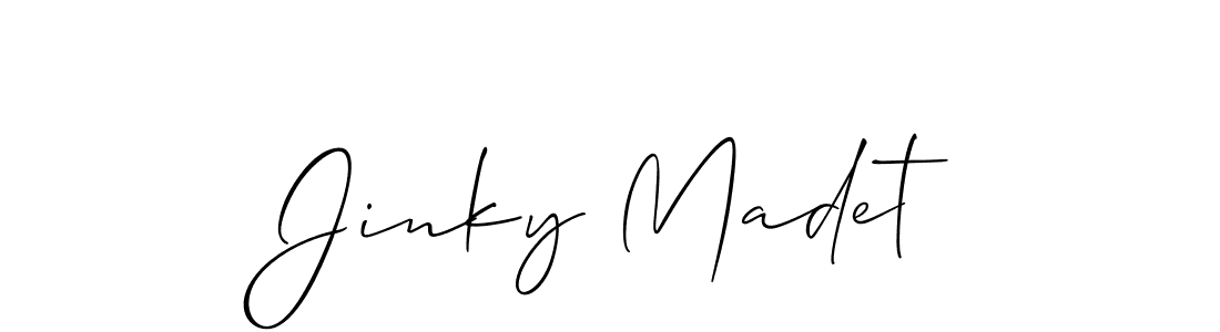 Best and Professional Signature Style for Jinky Madet. Allison_Script Best Signature Style Collection. Jinky Madet signature style 2 images and pictures png