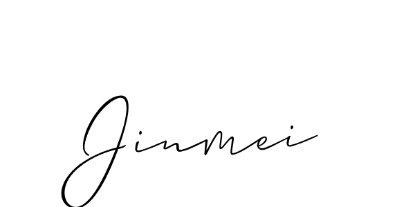 It looks lik you need a new signature style for name Jinmei. Design unique handwritten (Allison_Script) signature with our free signature maker in just a few clicks. Jinmei signature style 2 images and pictures png