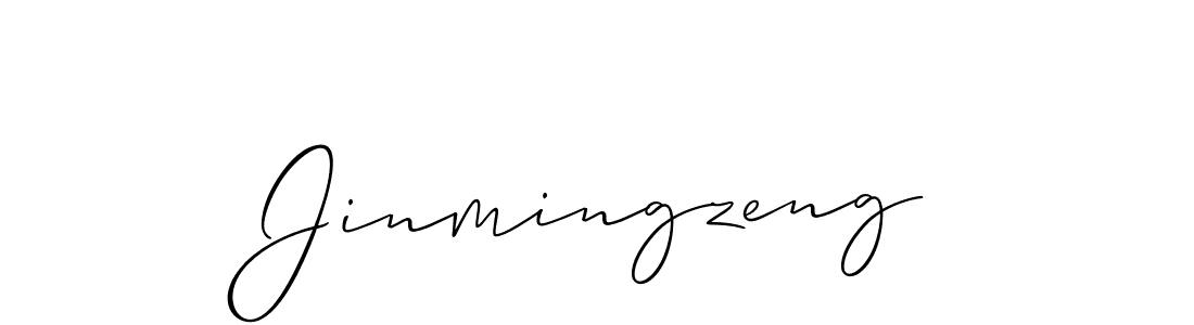 Also we have Jinmingzeng name is the best signature style. Create professional handwritten signature collection using Allison_Script autograph style. Jinmingzeng signature style 2 images and pictures png