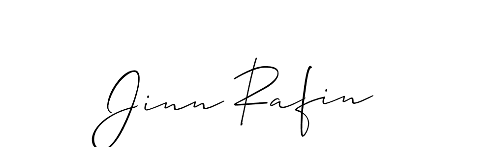 Design your own signature with our free online signature maker. With this signature software, you can create a handwritten (Allison_Script) signature for name Jinn Rafin. Jinn Rafin signature style 2 images and pictures png