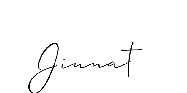 Design your own signature with our free online signature maker. With this signature software, you can create a handwritten (Allison_Script) signature for name Jinnat. Jinnat signature style 2 images and pictures png