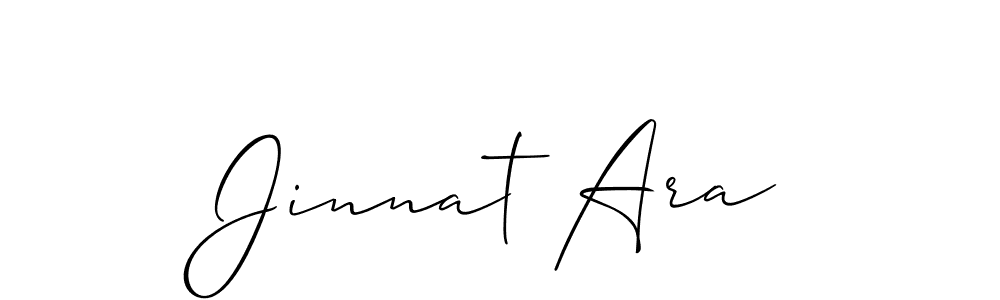 Also You can easily find your signature by using the search form. We will create Jinnat Ara name handwritten signature images for you free of cost using Allison_Script sign style. Jinnat Ara signature style 2 images and pictures png
