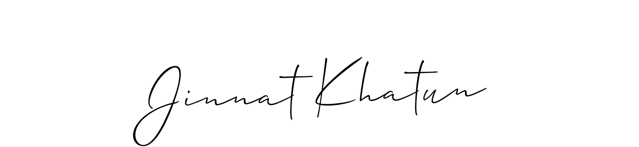 Create a beautiful signature design for name Jinnat Khatun. With this signature (Allison_Script) fonts, you can make a handwritten signature for free. Jinnat Khatun signature style 2 images and pictures png