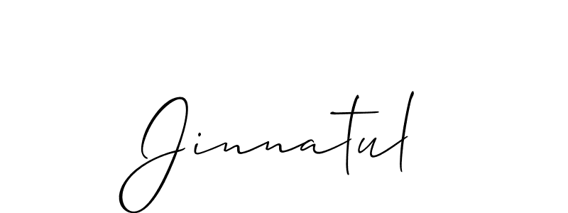 Similarly Allison_Script is the best handwritten signature design. Signature creator online .You can use it as an online autograph creator for name Jinnatul. Jinnatul signature style 2 images and pictures png